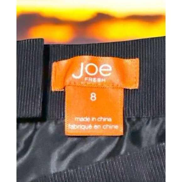 Joe Fresh Black Lace Mini Skirt Women’s Size 8 Scalloped Hem Gothic Chic NWT - Picture 3 of 6